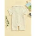thumbnail image 4 of Suealasg Baby Boys Girls Pajamas Jumpsuit Infant Short Sleeve Lapel Button Romper Bodysuits Newborn Summer One Piece Clothes, 4 of 8