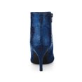 thumbnail image 2 of BLISSFUL STEP Women's Glitter Pointed Toe Stiletto Heels Ankle Boot Blue 9, 2 of 7