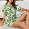 thumbnail image 4 of Rateoe Cute Crocodile Pattern Women's Short-Sleeved Pajama Set - 2 Piece Soft and Lightweight Sleepwear Set-Medium, 4 of 7