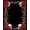 Black Red White, Pattern 4, variant on ODIKA Skull Purple Gothic Mirrored Skeleton Damask Border Door Vines for Dining Room, Large Office, Lounge, Non-Slip Chair-Friendly