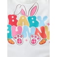 thumbnail image 6 of Gupgi 0-18 Months Baby Girls Easter Shorts Sets Short Sleeve Letter Bunny Carrot  Romper Tulle PP Shorts Hat Sets, 6 of 8