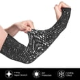 thumbnail image 2 of Bingfone Farmers Gardening Sleeves Sun Protection Arm Cooling Sleeves for Women Men with Thumb Hole - Black And White Dotted, 2 of 7