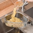 thumbnail image 6 of Stainless Steel Sink Strainer Basket, Triangle Sink Drainer Basket, Sink Corner Drain Rack, 6 of 7