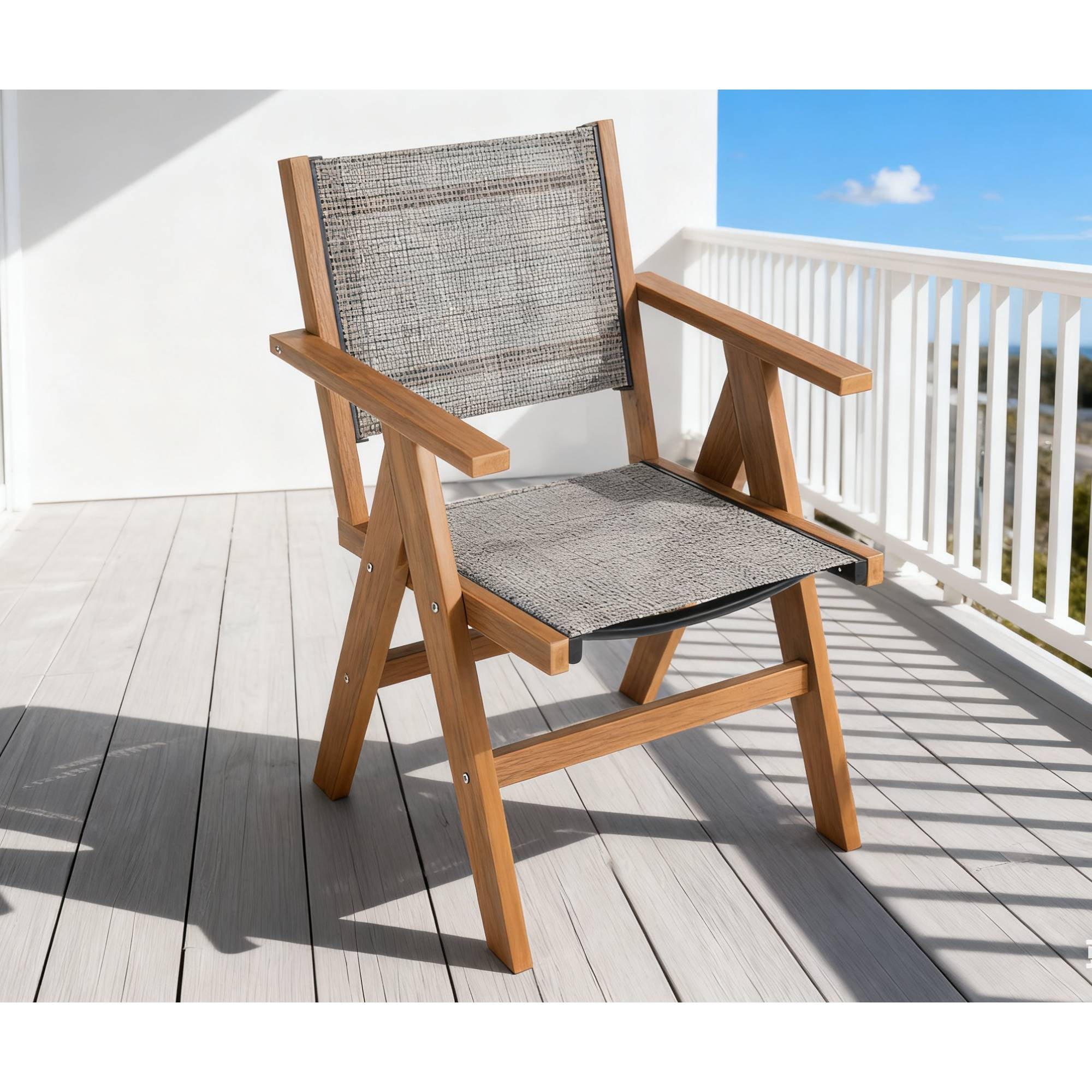 Relaxed Outdoor Dining Chair, Comfort Leisure Seat for Patio Brunch Garden Daily Outdoor Rest Moment, Brown