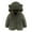 Army Green, variant on Kiijoy Girls Warm Winter Coat Bear Ears Hooded Outerwear Jacket, Sizes 6-12M