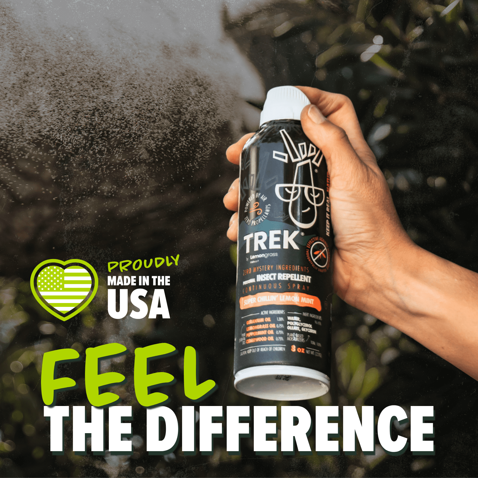 Lemongrass Farms Trek All Natural Insect Repellent, Continuous Spray, 8 oz