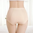 thumbnail image 4 of Bigersell Pregnancy Underwear Clearance Seamless High Waisted Underwear Bikini Panty Style P-1309 Polyester Bikini Panties Ladies Thong Underwear Briefs High Waist Women's Panties Beige 3Xl, 4 of 8