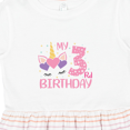 thumbnail image 4 of Inktastic 3rd Birthday Unicorn Girls Toddler Dress, 4 of 5