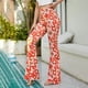 thumbnail image 5 of Pantalones largos de mujer Pantalones largos casuales Pantalones estampados de verano de cintura alta Odeerbi  ODB-2, 5 of 9