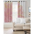 thumbnail image 2 of Pink Gold Blackout Curtains 72 Inches Long for Bedroom,Boho Modern Abstract Minimalist Aesthetic Flower Thermal Insulated Room Darkening Black Out Window Curtain Panels Grommet Drapes for Living Room, 2 of 8