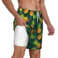 thumbnail image 3 of Gaeub Pineapples with Palm Leaves Mens Swim Trunks Stretch Beach Shorts Quick Dry for Men Swim Shorts Swimwear with Pockets- Medium, 3 of 9