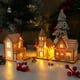 thumbnail image 1 of ColoMX Adornos de escritorio para casa de madera, decoraciones navideñas, adornos de escena luminosa, 3 uds., 1 of 8