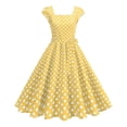 thumbnail image 2 of Ovzne Robes pour Femmes Robe de Plage Robe en Maille à Manches Courtes Brodée Rétro Robe à Manches Courtes Robe pour Femmes Liquidation, 2 of 7