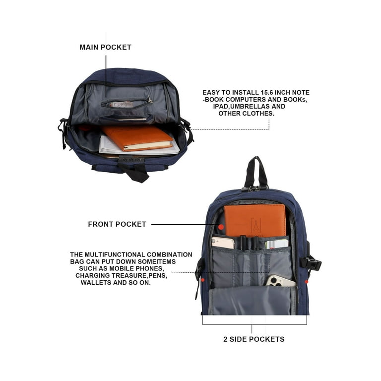 Gustave Anti-Theft Laptop Backpack, Waterproof, USB Port