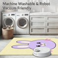 thumbnail image 5 of ODIKA 2'x3' Machine Washable Non-Slip Area Rug, Kawaii Bunny Character Anti Slip Floor Pastel Design High Traffic Rug with Pad, Yellow, 700508, 5 of 8