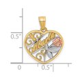 thumbnail image 2 of 10k Two-tone With White Rhodium Abuela Pendant Necklace Pendant for Women - .9 Grams, 2 of 2