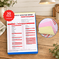 30-Pack Annual Vehicle Inspection Report Forms, 3-Ply Carbonless with ...