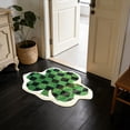 thumbnail image 5 of St. Patrick's Day Shamrock Bathroom Rugs Green Clover Bath Mat Washable Kitchen Rugs Nonslip Doormats Decorations for Living Room Kitchen Bedroom, 23.62 Inch, 5 of 6