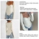 thumbnail image 3 of Blusa elegante sin tirantes de manga larga tejida con dobladillo Irregular liso para mujer para ir de compras de fiesta, 3 of 8
