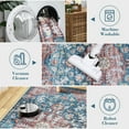 thumbnail image 3 of GlowSol 5'x7' Area Rug Vintage Medallion Print Rug, Non Slip Low Pile Boho Soft Floral Accent Rugs for Living Room Bedroom, Blue, 3 of 8