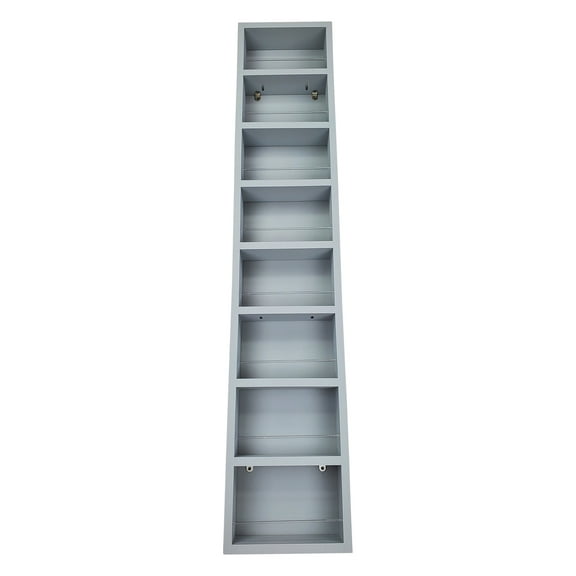 Ceres Primed Gray On the Wall Spice Rack 55"h x 14"w x 2.5"d