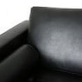thumbnail image 6 of Hixon Contemporary Faux Leather Tufted 3 Piece Sofa and Club Chair Set, Midnight Black and Espresso, 6 of 14