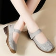 thumbnail image 4 of Gray Women Breathable Round Toe Closed Toe Extremely Comfortable Extremely Lightweight Slip On Flats For Casual Everyday Wear, 4 of 9