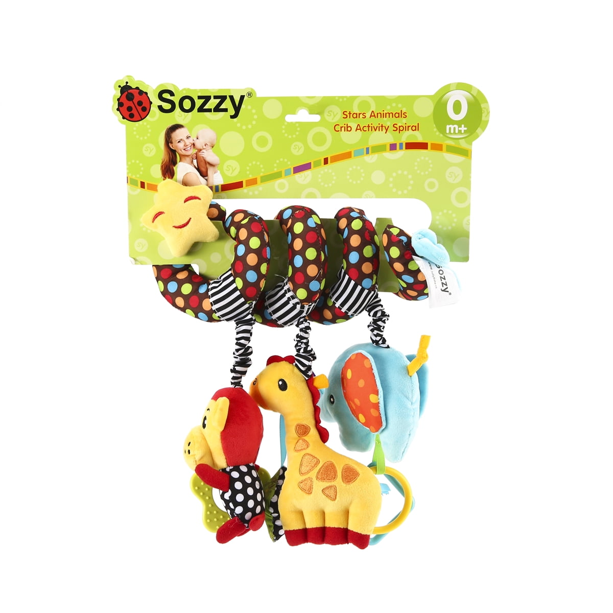 Hanging Toys for Car Seat Crib Mobile Infant Baby Spiral Plush Toys for