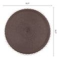 thumbnail image 6 of Farmhouse Round Placemats Set of 6 Woven Placemats for Dining Table Decor Indoor Outdoor Washable Table Mat Wipe Clean Coffee 15.7x15.7inch, 6 of 6