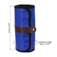 thumbnail image 2 of Uxcell Handmade 72 Slots Roll Up Pencil Case, Oxford Cloth Pencil Wrap Pouch Pen Holder Organizer Blue, 2 of 5