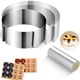 thumbnail image 1 of Anillos para tartas, molde para mousse, juego de collares para tartas de acetato, ajustables de 6 a 12 pulgadas, anillos para hornear de acero inoxidable, moldes redondos para tartas con rollos de lám, 1 of 5