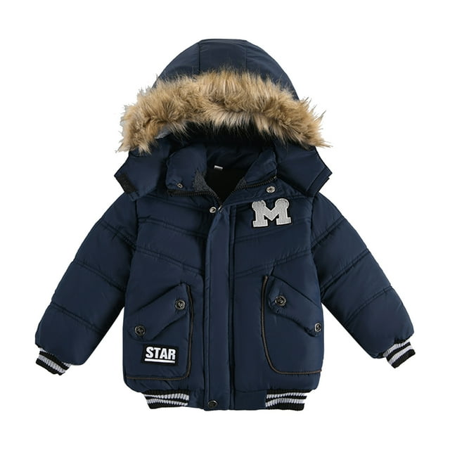 Gibobby Chamarra acolchada para niñasChaqueta de invierno para niños, abrigo con capucha, para niños, ropa de abrigo, chaqueta, abrigo y chaqueta para ni(Marina, 2 Años)