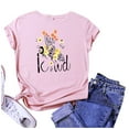 thumbnail image 3 of Womens Summer Tops Casual Women's Graphic Floral Printed T-Shirt Teacher Short Sleeve Tee Tops clothes under $10.00, 3 of 4