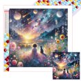thumbnail image 1 of (ZQA4905) Resina Cuadrada La Serie Personajes Meteorito Diamante 40*40 CM Tamaño Lienzo 45*45 CM, 1 of 9