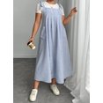 thumbnail image 5 of LMLYSoH Women's Spring Summer Overall Dress Sleeveless Tie Shoulder Loose Striped Plus Size Dresses, 5 of 9