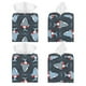 thumbnail image 2 of Balery Shark Wearing Swim Ring Porta Pañuelos de Cuero con Estampado – Funda Moderna Cuadrada para Caja de Pañuelos, Dispensador 5x5x5'', 2 of 7