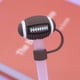 thumbnail image 1 of Cubierta de pajita de gel de sílice | Tapa de pajita reutilizable a prueba de salpicaduras | Se adapta a pajitas de 0.4in 10mm de diámetro | Lindo Patrón de Fútbol | Protector contra derrames, 1 of 9