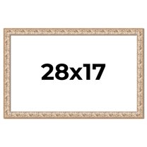 28x17 Frame White Real Wood Picture Frame Width 1.5 inches | Interior Frame Depth 0.5 inches |