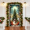 thumbnail image 6 of Christmas Patterned Door Decor With Elastic Fabric Fit, Seasonal Hanging Banner For Home, Office, And Party Entryway Holiday Ambiance, 6 of 6