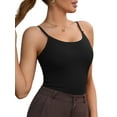 thumbnail image 4 of INSPIRE CHIC Women's Tummy Control Ice Silk Shapewear Camisole Body Shaper Cami Vest with Built in Bra S Black, 4 of 5