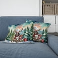 thumbnail image 2 of Merry Christmas Santa Reindeer Antlers English Springer Spaniel Sleigh Xmas Winter Holiday Pillow Cushion Double Sided Springers Dog Lover Gifts Throw Pillow - 00023, 2 of 4
