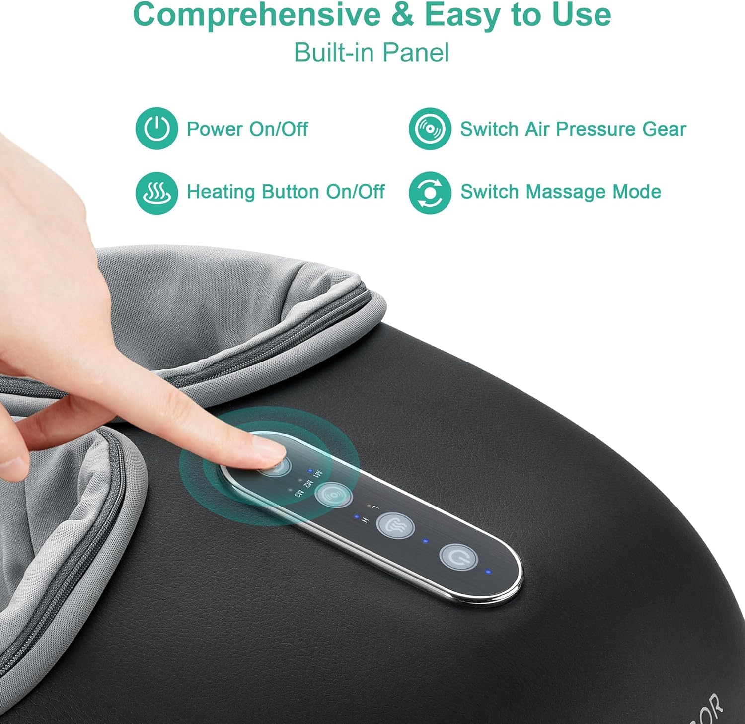 Heated Foot Massager with Shiatsu Kneading and  Pressure for Tired Muscles Relief