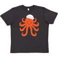 thumbnail image 3 of Inktastic Orange Octopus Cute Sea Creature Nautical Youth T-Shirt, 3 of 5