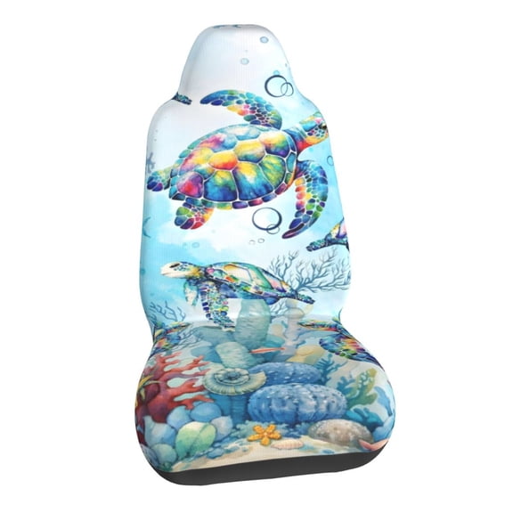 Turtle Ocean World Car Seat Covers Stretch Car Seat Protectors Universal Fit
