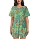 thumbnail image 1 of Fotbe Colourful Tie Dye Conjunto de Pijama Estampado para Mujer, 2 Piezas, Ropa de Dormir con Camiseta de Manga Corta y Shorts Suaves-Medium, 1 of 6