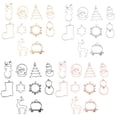 thumbnail image 1 of 40 piezas de moldes huecos colgantes marcos navideños encantos moldes de manualidades para resina, 1 of 7