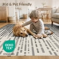 thumbnail image 4 of ODIKA 8'x10' Beige Gray Abstract Design Washable Area Rug Modern Geometric Pattern with Vertical Lines for Living Room, Under Sectional, Family , Durable, Non-Slip, 4 of 7