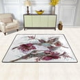thumbnail image 2 of SKYSONIC 72x48in Fashion Floral Hummingbirds Area Rug, Hibiscus Flowers Non-Slip Floor Carpet for Indoor Living Dining Room and Bedroom Area, 2 of 7