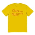 thumbnail image 1 of Chicken Nuggets Humor Graphic Gold Men's Cotton T-Shirt, 1 of 1