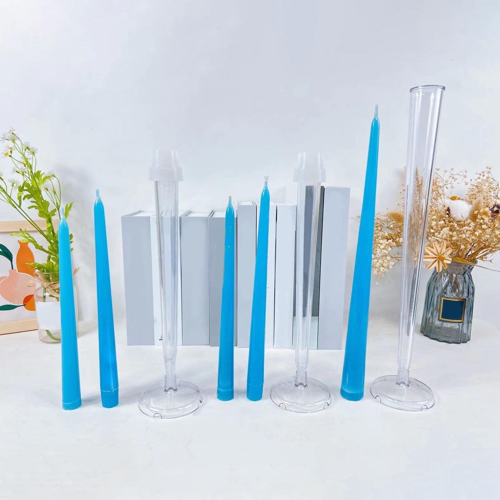 FVDPWYE Clear Plastic Candle Mold Handmade DIY Craft Taper Candles Mould for Soap Making 3x36.2cm